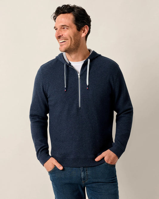 Zoeller Lakewave Half-Zip Hoodie in Indigo by Johnnie-O