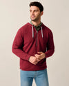 Zoeller Lakewave Half-Zip Hoodie in Malibu Red by Johnnie-O