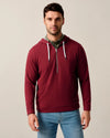Zoeller Lakewave Half-Zip Hoodie in Malibu Red by Johnnie-O