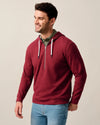 Zoeller Lakewave Half-Zip Hoodie in Malibu Red by Johnnie-O