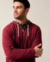 Zoeller Lakewave Half-Zip Hoodie in Malibu Red by Johnnie-O