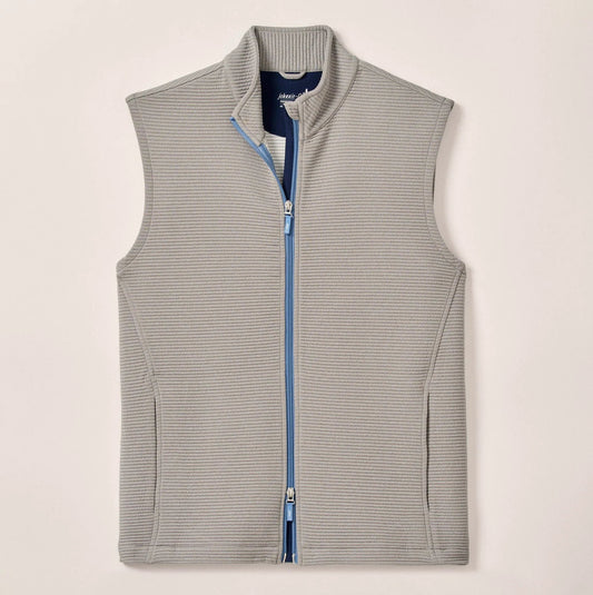 Reggie Ribbed Performance Vest in Seal by Johnnie-O