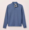 Rockwells Diamond-Quilted Henley Pullover in Laguna Blue by Johnnie-O
