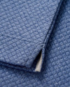 Rockwells Diamond-Quilted Henley Pullover in Laguna Blue by Johnnie-O
