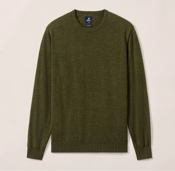 Ronald Merino Wool Crewneck Sweater in Forged by Johnnie-O
