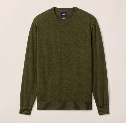 Ronald Merino Wool Crewneck Sweater in Forged by Johnnie-O