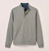 Rubin Herringbone Cotton Cashmere 1/4 Zip Pullover in Charcoal by Johnnie-O