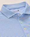 Stetson Stripe Performance Mesh Polo in Palisades Blue by Johnnie-O