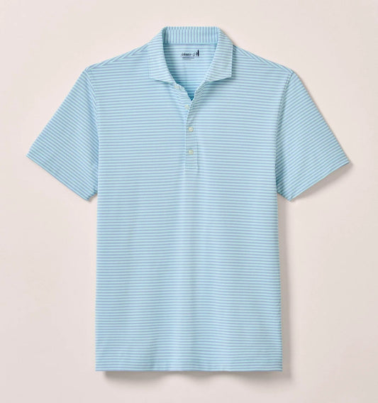 Stetson Stripe Performance Mesh Polo in Tide by Johnnie-O