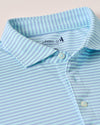 Stetson Stripe Performance Mesh Polo in Tide by Johnnie-O