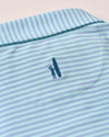 Stetson Stripe Performance Mesh Polo in Tide by Johnnie-O