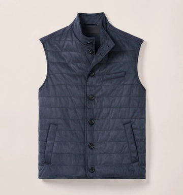 Sutter Top Shelf Quilted Puffer Vest in Navy by Johnnie-O