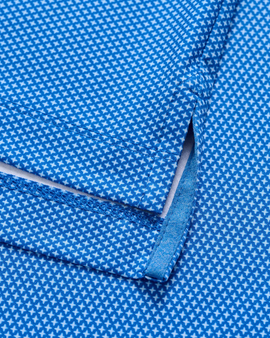 Teo Performance Jersey Polo in Palisades Blue by Johnnie-O
