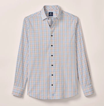 Vanderwall Natural Performance Button Down Shirt in White by Johnnie-O