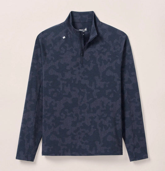 Viktor Stretch 1/4-Zip Pullover in Navy by Johnnie-O