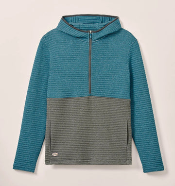 Werner Hooded 1/2-Zip Performance Pullover in Mercury by Johnnie-O