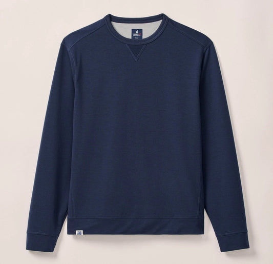 Willard Drirelease Crewneck Sweatshirt in Navy by Johnnie-O