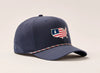 Flagler Logo Rope Hat in Navy by Johnnie-O