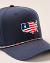 Flagler Logo Rope Hat in Navy by Johnnie-O