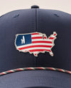 Flagler Logo Rope Hat in Navy by Johnnie-O
