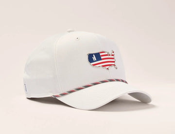 Flagler Logo Rope Hat in White by Johnnie-O