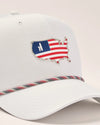 Flagler Logo Rope Hat in White by Johnnie-O