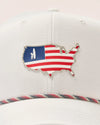 Flagler Logo Rope Hat in White by Johnnie-O