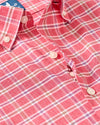 Basswood Plaid Everyday Performance Button Down Shirt in Racing Red by Johnnie-O