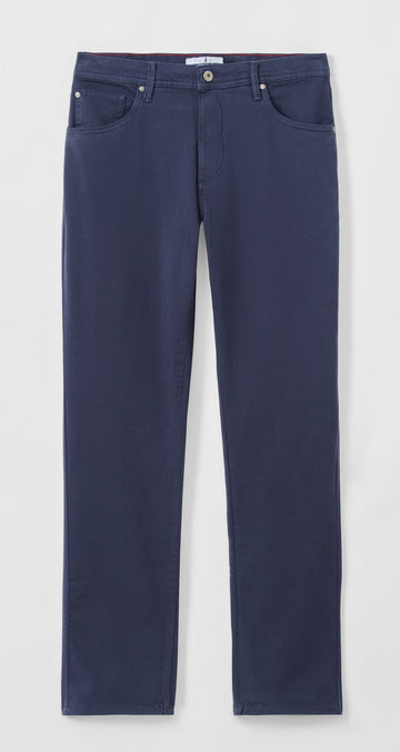 Carmel Sateen 5-Pocket Pant in Dark Navy by Johnnie-O