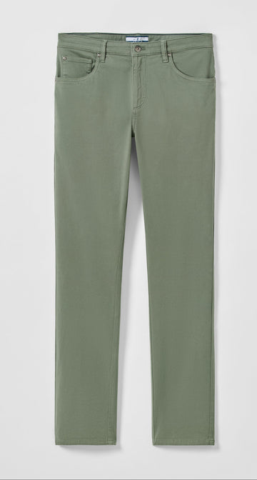 Carmel Sateen 5-Pocket Pant in Kelp by Johnnie-O