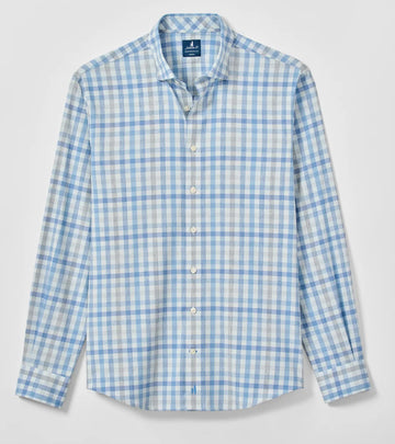Everyday Performance Button Down Shirt - Cay Exploded Gingham in Maliblu by Johnnie-O