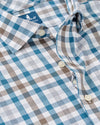 Everyday Performance Button Down Shirt - Cay Exploded Gingham in White by Johnnie-O