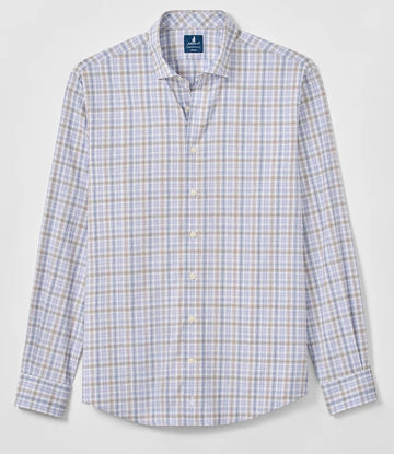 Everyday Performance Button Down Shirt - Chelsea Pane in White by Johnnie-O