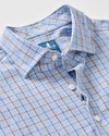 Chestnut Pane Natural Performance Button Down Shirt in Salt Creek by Johnnie-O