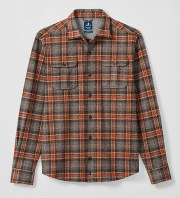 Downhill Pane Lodge Shirt in Charcoal by Johnnie-O