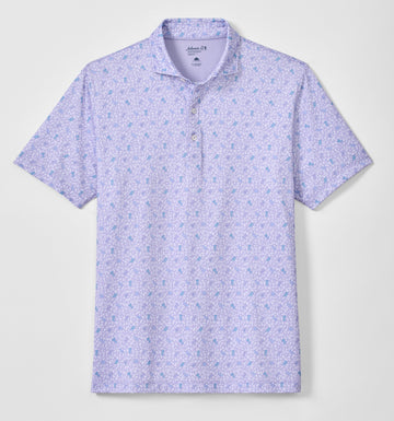 Island Cocktail Performance Jersey Polo in Viola by Johnnie-O
