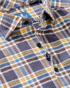 Lakeridge Plaid Performance Flannel Button Down Shirt in Navy by Johnnie-O