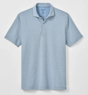 Performance Jersey Polo - Michael Stripe in Carbon Navy by Johnnie-O