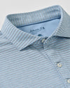 Performance Jersey Polo - Michael Stripe in Carbon Navy by Johnnie-O