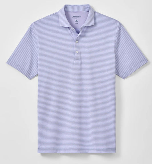 Performance Jersey Polo - Michael Stripe in Viola by Johnnie-O