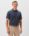 Beau Stripe Performance Jersey Polo in Navy by Johnnie-O