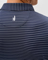 Beau Stripe Performance Jersey Polo in Navy by Johnnie-O