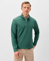 Hoppin Ribbed Knit Performance 1/4 Zip Pullover in Zest by Johnnie-O