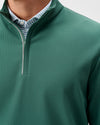 Hoppin Ribbed Knit Performance 1/4 Zip Pullover in Zest by Johnnie-O