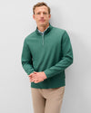 Hoppin Ribbed Knit Performance 1/4 Zip Pullover in Zest by Johnnie-O
