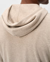 Button Henley Hoodie in Cream by Johnnie-O