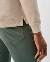 Button Henley Hoodie in Cream by Johnnie-O