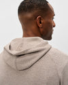 Cotton Blend Hoodie in Coffee by Johnnie-O