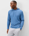 Hoppin Ribbed Knit Performance Hoodie in Heather Sailor by Johnnie-O