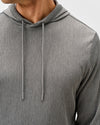 Hoppin Ribbed Knit Performance Hoodie in Heather Thunder by Johnnie-O